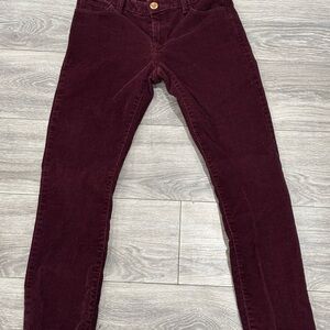 Banana Republic Women’s Skinny Corduroy Pants Burgundy Size 27 Used